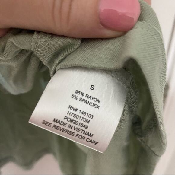 HIPPIE ROSE • Sage Green Cross Back Tank Top - Picture 4 of 5